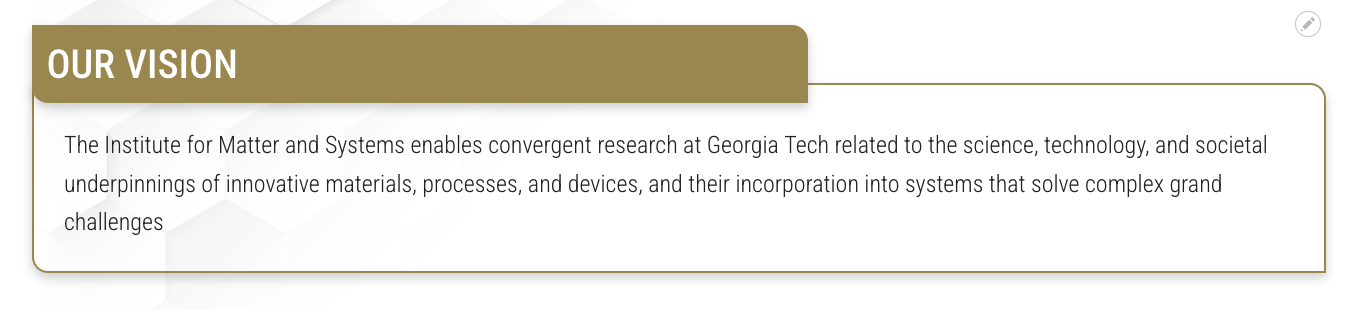 screenshot of call out block