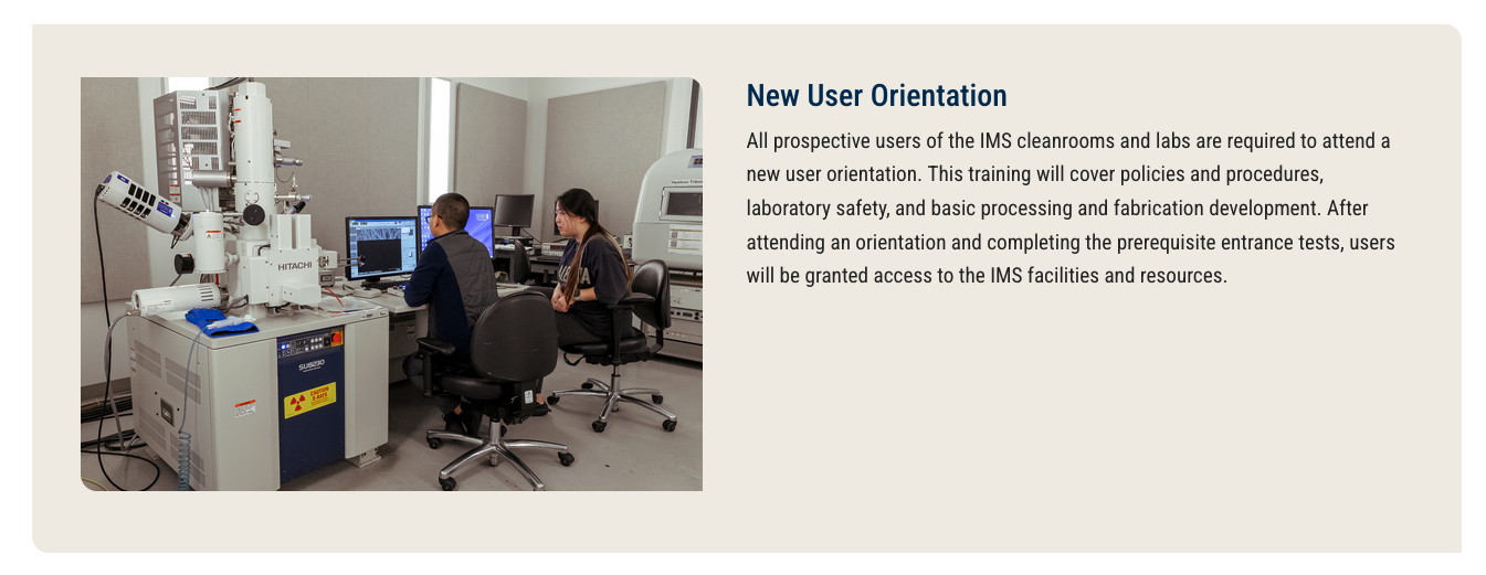 screenshot of call to action block